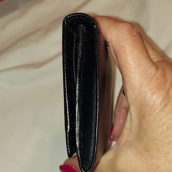Authentic Salvatore Ferragamo Black Leather wallet with box!
